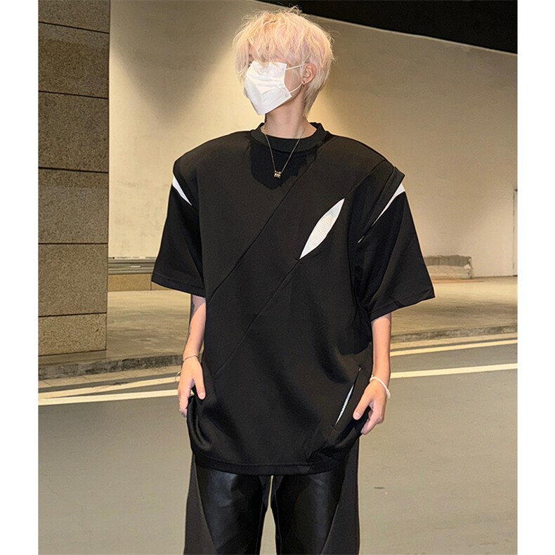 260克重垫肩短袖男美式高街重磅男士T恤A210A-TX03-P48,男装T恤,电商A210A