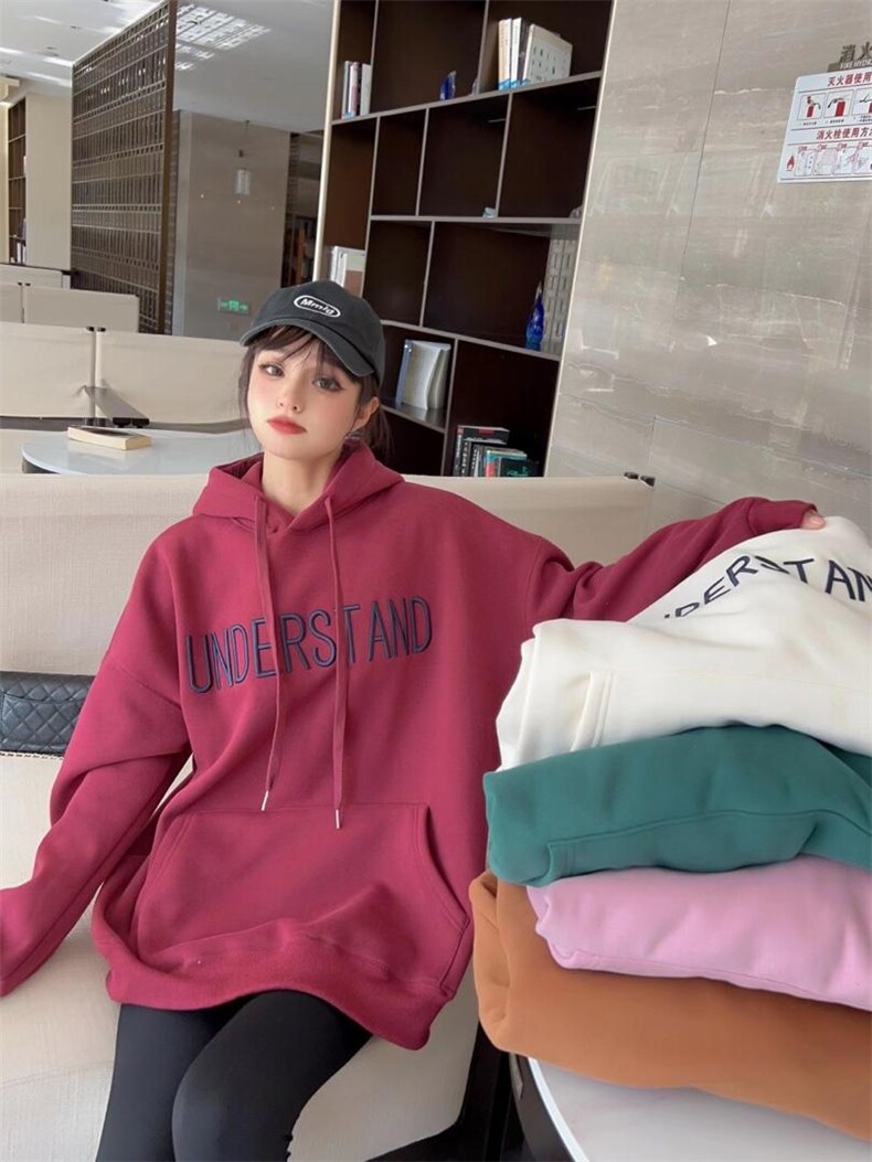 假两件拼接加绒卫衣，女装卫衣/绒衫，泽妤