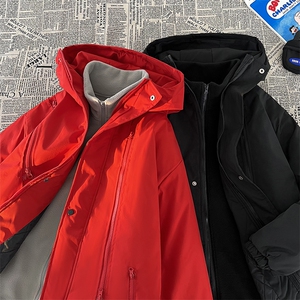 三合一户外棉衣防水冲锋衣棉服加厚潮连帽棉袄A266-SH61601-P110图片
