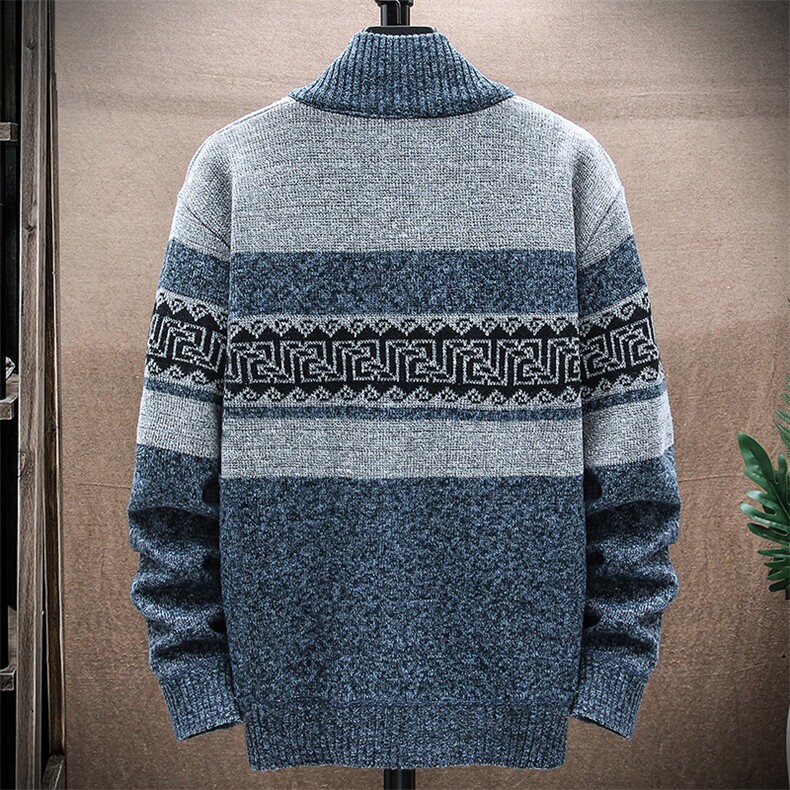 品质好秋冬季新款男士休闲立领毛衣外套百搭加绒夹克8867-P45元,男装针织衫/毛衣,星座1706