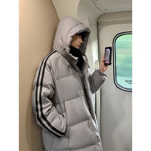 90%绒羽绒服 D5580-TP235328 冬季潮牌长款保暖休闲羽绒服男图片