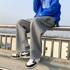 春季情侣百搭印花休闲裤男大码宽松拖地裤K181P50控78，男装休闲裤，电商A161-2