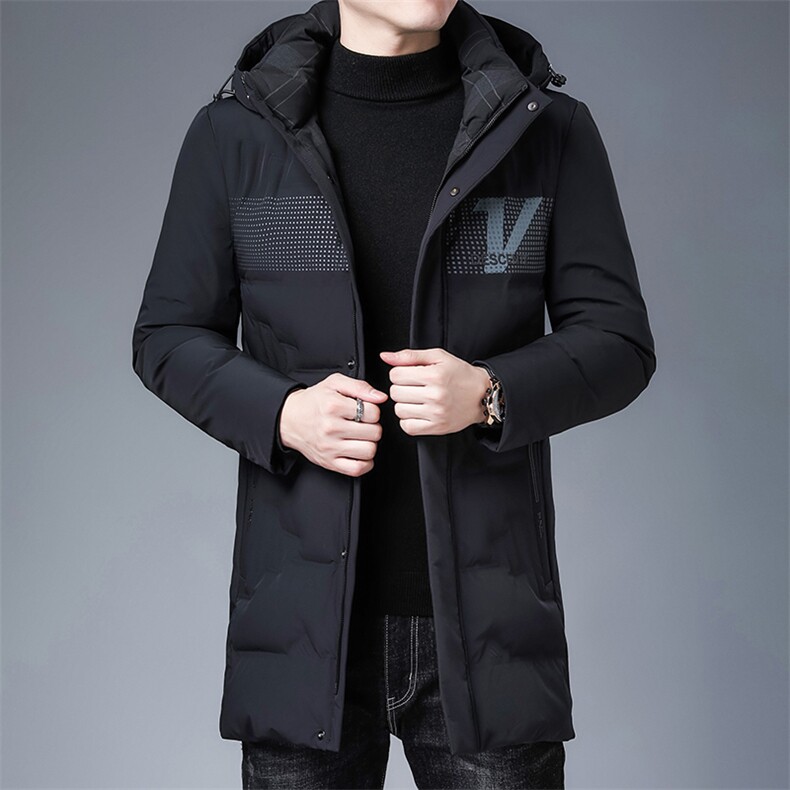 新款冬季中年可脱卸帽羽绒服男厚爸爸装休闲时尚外套ZS20956-P330，男装羽绒服，电商B212（原钱塘6029）