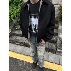 复古千鸟格哈灵顿双面穿飞行夹克男cleanfit短款外套LJK9555-P72，男装夹克，星座1008