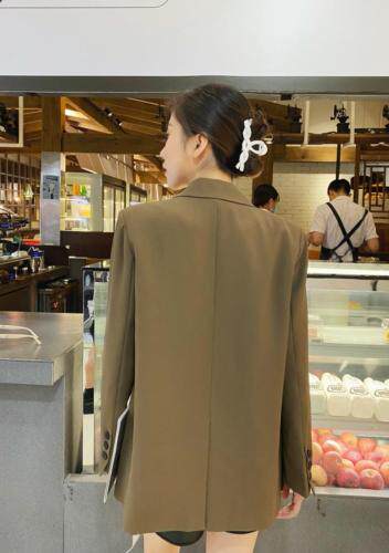 秋季新款西装外套单排扣，女装西装，mona 茉奈