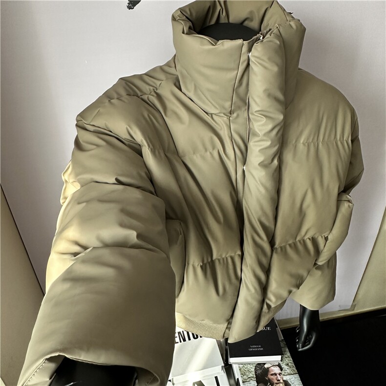 韩系新款立领短款面包服棉袄冬季宽松保暖纯色T126-P90,男装棉衣,星座1109-4