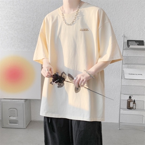 夏季内景高街ins潮牌短袖T恤男纯棉宽松打底衫DT00021/P25图片