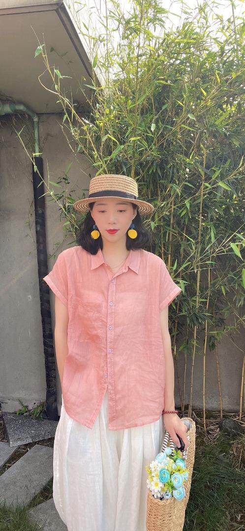纯苎连衣裙小衫裤子裙子衬衣 时尚风 风淑女风休闲风，女装连衣裙，川哲