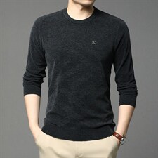 2023冬季新款男士打底衫加厚毛衣中年爸爸装休闲上衣内衫男装P75图片