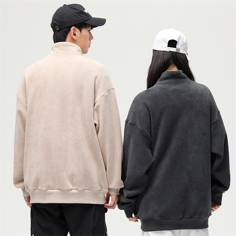 奥粒绒外套基础纯色休闲百搭立领套头卫衣男女同款EY3661-P80,女装短外套,电商B306