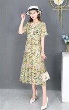 夏季碎花连衣裙，女装连衣裙，依启蒙(1F)