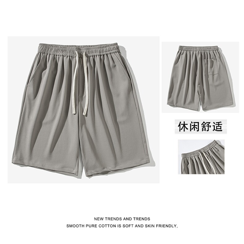 休闲短裤男日系柔顺肌理感中裤夏季宽松大码五分裤XD2380特批32,男装休闲裤,星座718