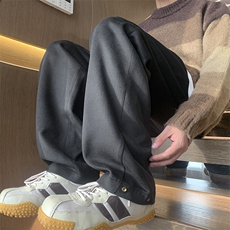 秋冬新款毛呢纽扣休闲裤大码M~5XLXZ604-KG69-P50控68，男装休闲裤，星座604