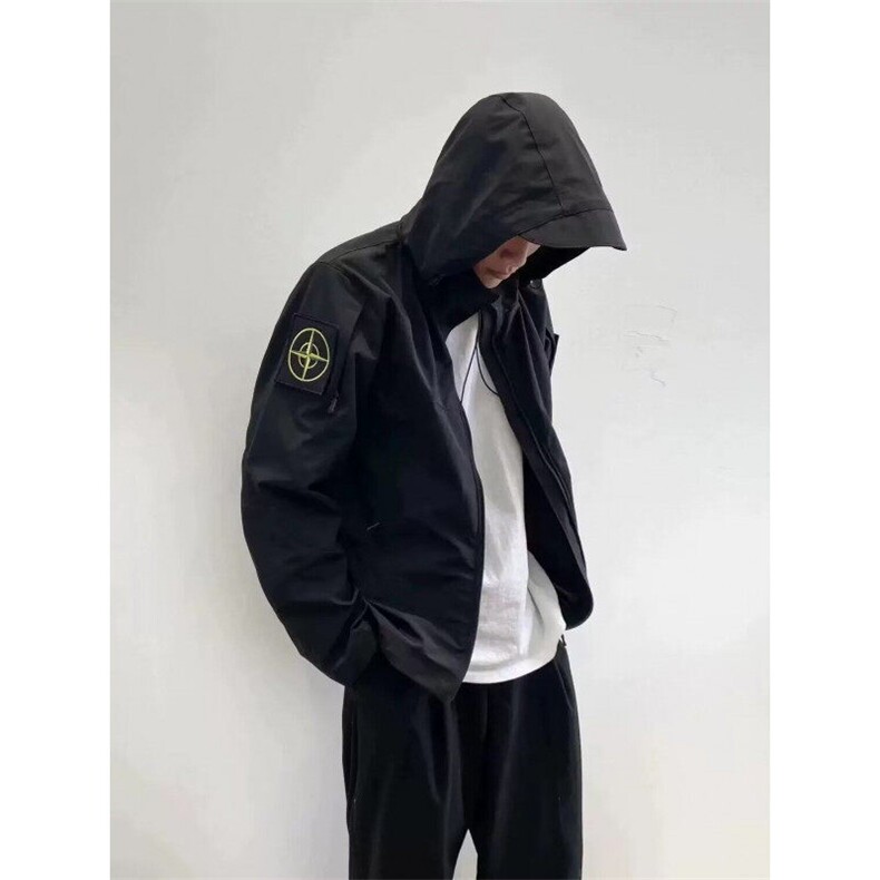 W9367-P58网图现货新款连帽石头硬壳冲锋衣防风防水机能外套,男装夹克,星座1608-2