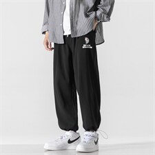 日系2023秋冬款个性后开叉宽松束脚运动休闲潮牌裤子2111-P45控69，男装休闲裤，星座914-3