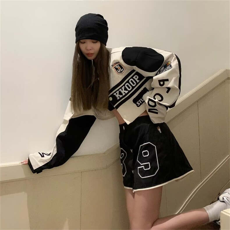 美式可拆卸机车外套男复古嘻哈宽松百搭情侣棒球服夹克W1518-P63,男装夹克,星座1008-1