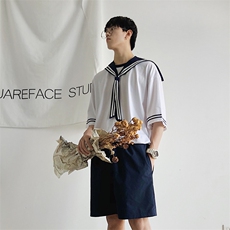 【2025春夏】JK制服海军水手服套装小披肩班服集体服团体服男女，男装休闲套装，星座112A