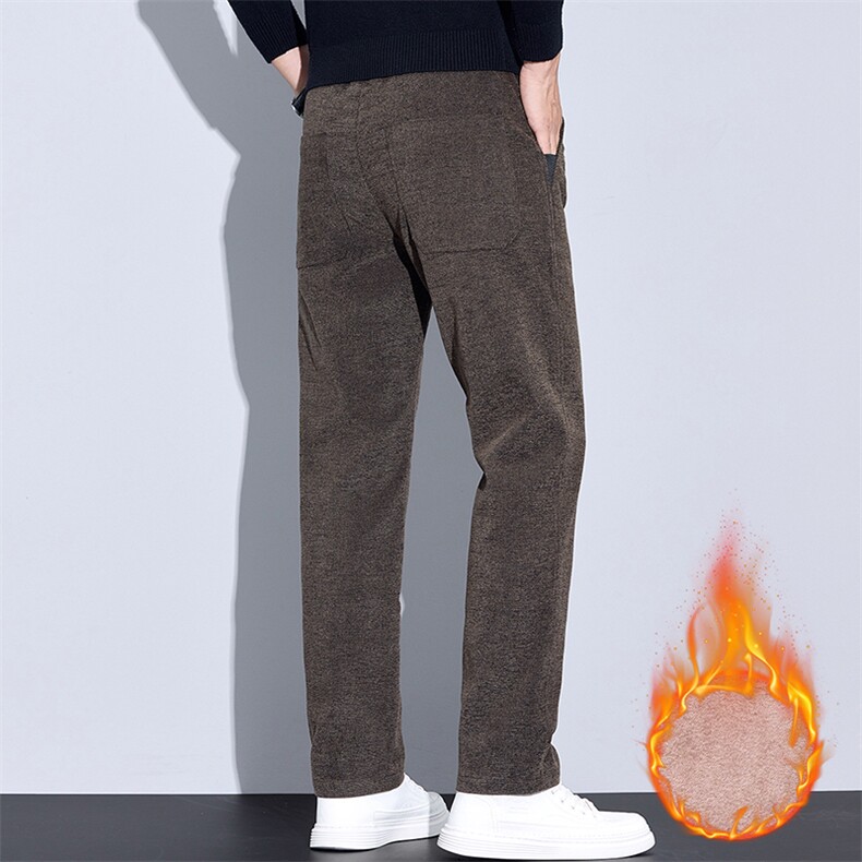 2026秋冬男士加绒加厚休闲裤男长裤时尚弹力休闲直筒棉裤外贸主推，男装棉裤，星座224-3