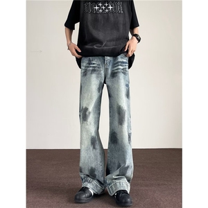 2024夏季新款复古水洗牛仔裤男潮牌百搭休闲长裤 现货K7785-P50图片