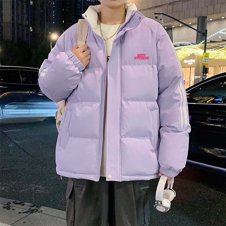量大优可提供视频冬棉衣立领条纹HD019-1-MF5232-P75图片
