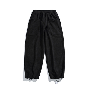 2025冬季新款男装日系宽松加绒加厚运动休闲棉裤束脚卫裤P936-F89图片