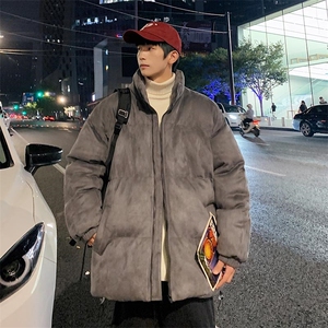 港风麂皮绒棉服男冬新款情侣棉衣外套加厚棉袄羽绒服MY8805-P68图片