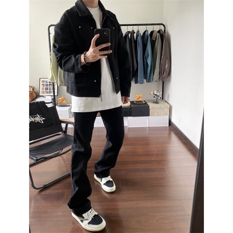 【有货】cleanfit黑色短款外套男款春秋季飞行员夹克643HH-特P65,男装夹克,星座1007（原301D）