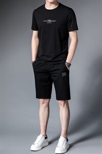 中老年运动套装男夏季短袖短裤运动服时尚休闲polo衫爸爸夏装套装图片
