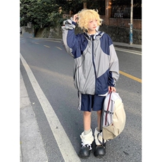 【有货】FSY01CC-特P42轻薄撞色连帽防晒服男女夏季薄款外套，男装防晒衣，星座1007（原301D）