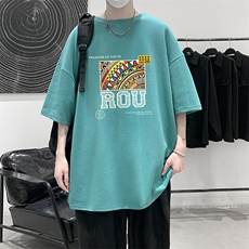 230g重磅纯棉短袖t恤男大码半袖半截袖DX17370-P20，男装T恤，电商A040