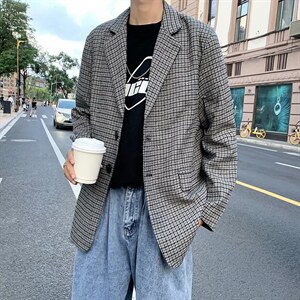 男士格子西装外套K665P63,男装西服,星座1116-2