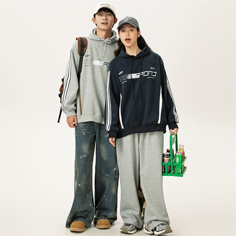 2025秋季新款男装日系潮牌拼色宽松卫衣连帽休闲外套WY588-F89,女装短外套,电商A101（原外27）