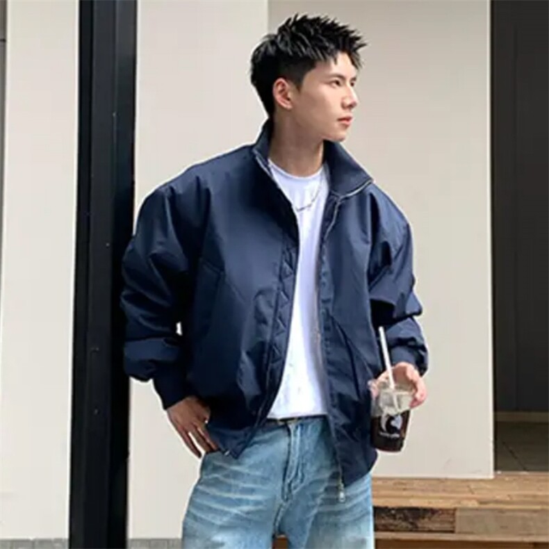 美式bomber飞行员夹克棉服男款过冬保暖穿搭棉衣短款廓形夹棉外套,男装棉衣,电商C313