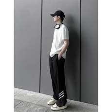 B221美式ins街头hiphop休闲情侣宽松运动裤子LK23117-P60控78，男装休闲裤，电商B221