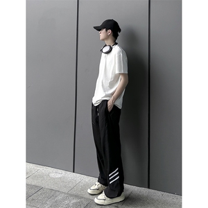 B221 美式ins街头hiphop休闲情侣宽松运动裤子 LK23117-P60 控78图片