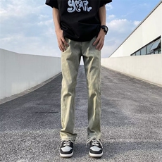 ins直脚新款宽松直筒慵懒牛仔裤夏季潮流潮日系K687P42，男装牛仔裤，星座1116-2