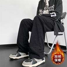 加绒秋款垂感休闲裤宽松直筒裤灯芯绒拖地裤常规45，加绒55，男装卫衣，星座310A-4