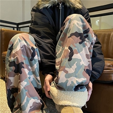 冬季新款潮流迷彩保暖加棉加厚宽松休闲棉裤B315-K909-p65控88，男装休闲裤，电商B315