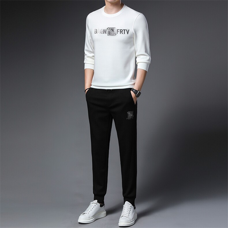 SA9827-2钱塘2020-2中青年男士新款帅气潮流百搭卫衣套装P152,男装休闲套装,钱塘207-2