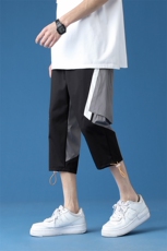 7XL-M2023春夏新款港风七分休闲裤男加肥加大码学生工装裤控价68，男装休闲裤，钱塘717(原712)