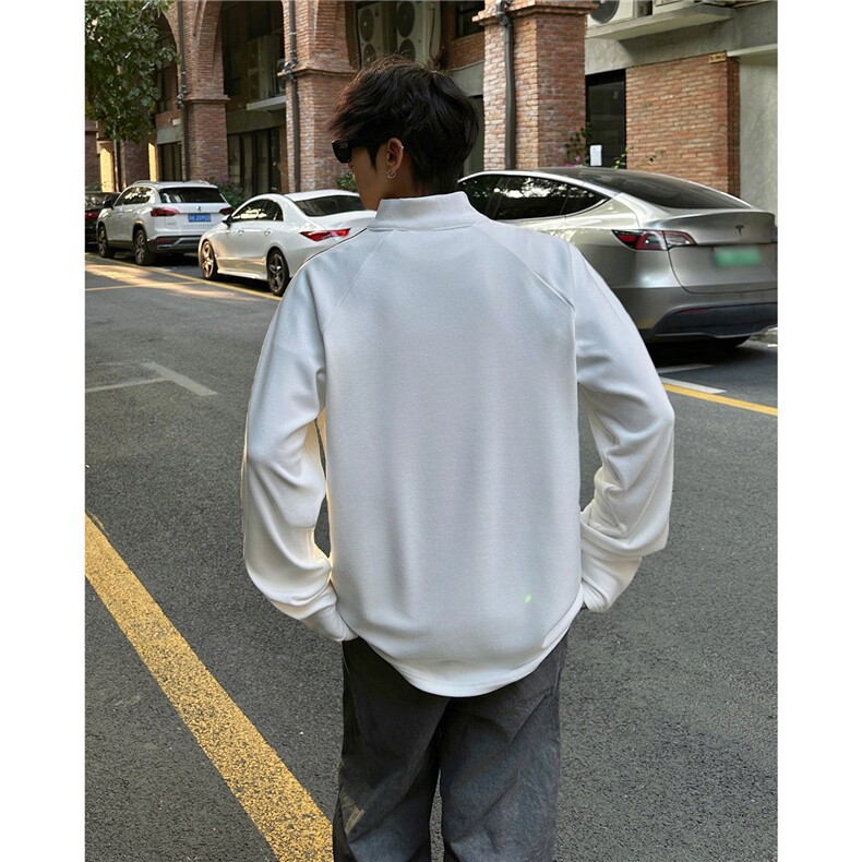 冬季男装2026新款打底衫半高领拉链秋装内搭长袖T恤卫衣S362-P48,男装T恤,电商A233-1