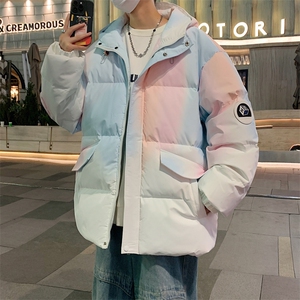 1506-1/M23621/P124渐变色棉服男款冬季情侣款面包服袄子学生外套图片