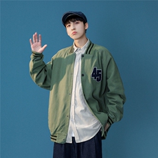 25款棒球领简约情侣款夹克上衣宽松外套JK328/P90，男装夹克，星座202