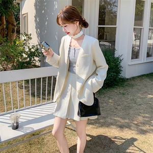 蕾丝拼接小香风套装裙女2025春季新款高级感气质名媛半身裙两件套图片