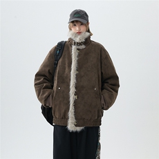 麂皮绒扎染座山雕棉服美式设计感重磅情侣外套A170-M900-TP108，男装棉衣，电商A170