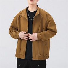 新款硬汉风户外夹克男立领纯色上衣冲锋衣外套A157B-JK7866-P60，男装夹克，电商A157B
