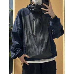 防晒衣男夏季防紫外线徒步连帽冲锋衣山系户外钓鱼登山服图片