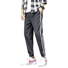 2021春装新款休闲运动裤宽松港风大码束脚裤哈伦九分裤K827-P35，男装休闲裤，电商A009A（原A058A）