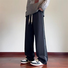 wassuphappy灰色卫裤男春秋季潮牌重磅美式运动裤宽松休闲长裤子，男装休闲裤，星座218-1（原230）