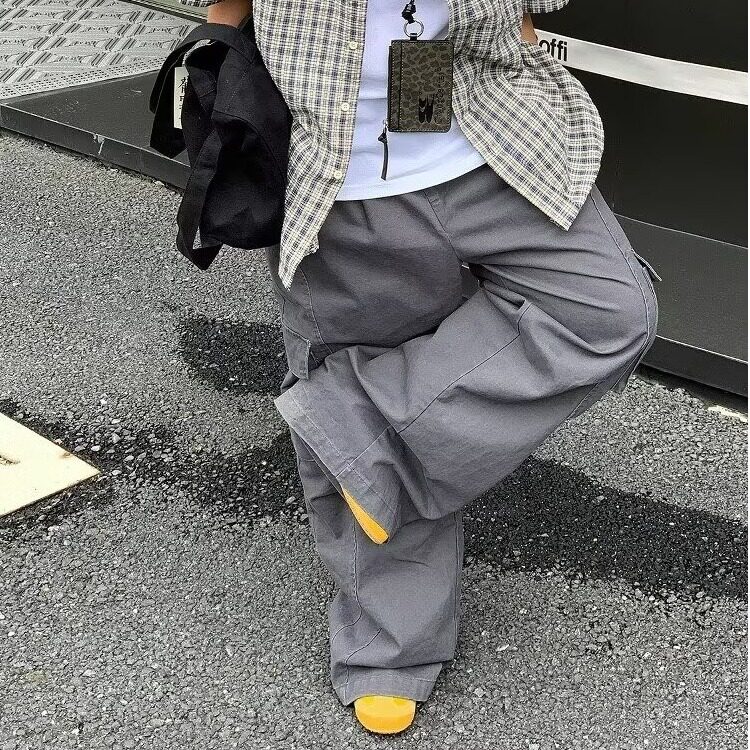 美潮重磅复古工装裤男多口袋休闲裤宽松阔腿裤XM205-P61,男装工装外套,星座208-5